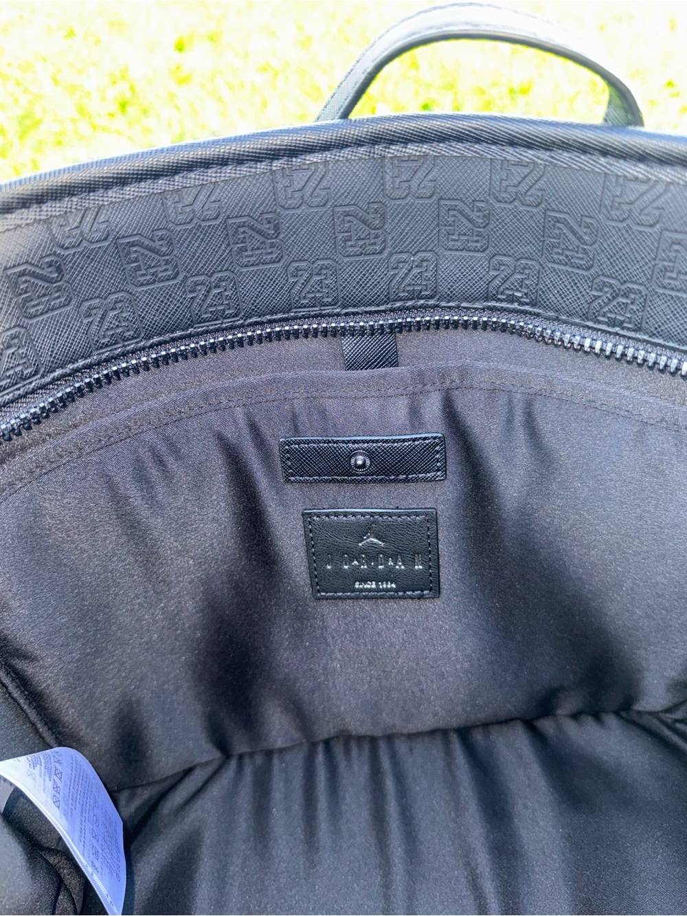 Jordan Black Embossed Tote Bag with Jumpman Logo - Picture 3 of 5